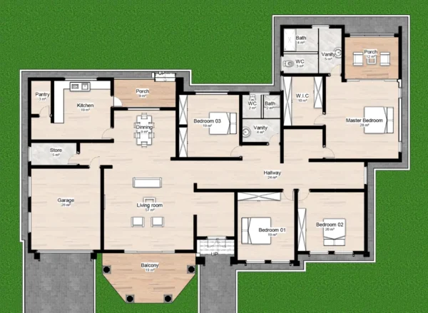 B004 - Modern 4 Bedroomed Mediterranean Bungalow - Image 5