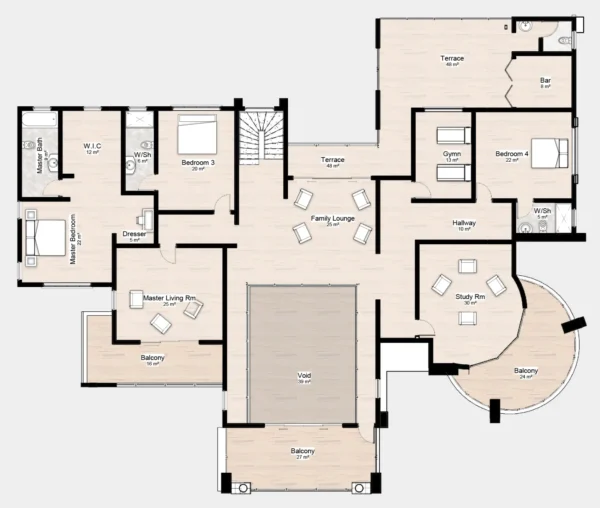 S003-Modern 6 Bedroomed Mansion - Image 7