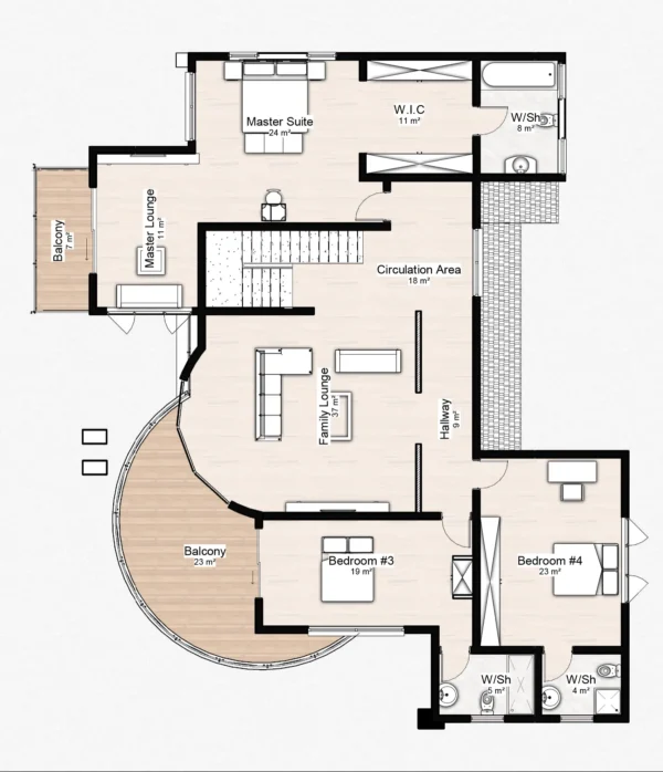 S010 - 5 Bedroomed Contemporary Storey - Image 7