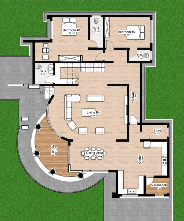 S010 - 5 Bedroomed Contemporary Storey - Image 6